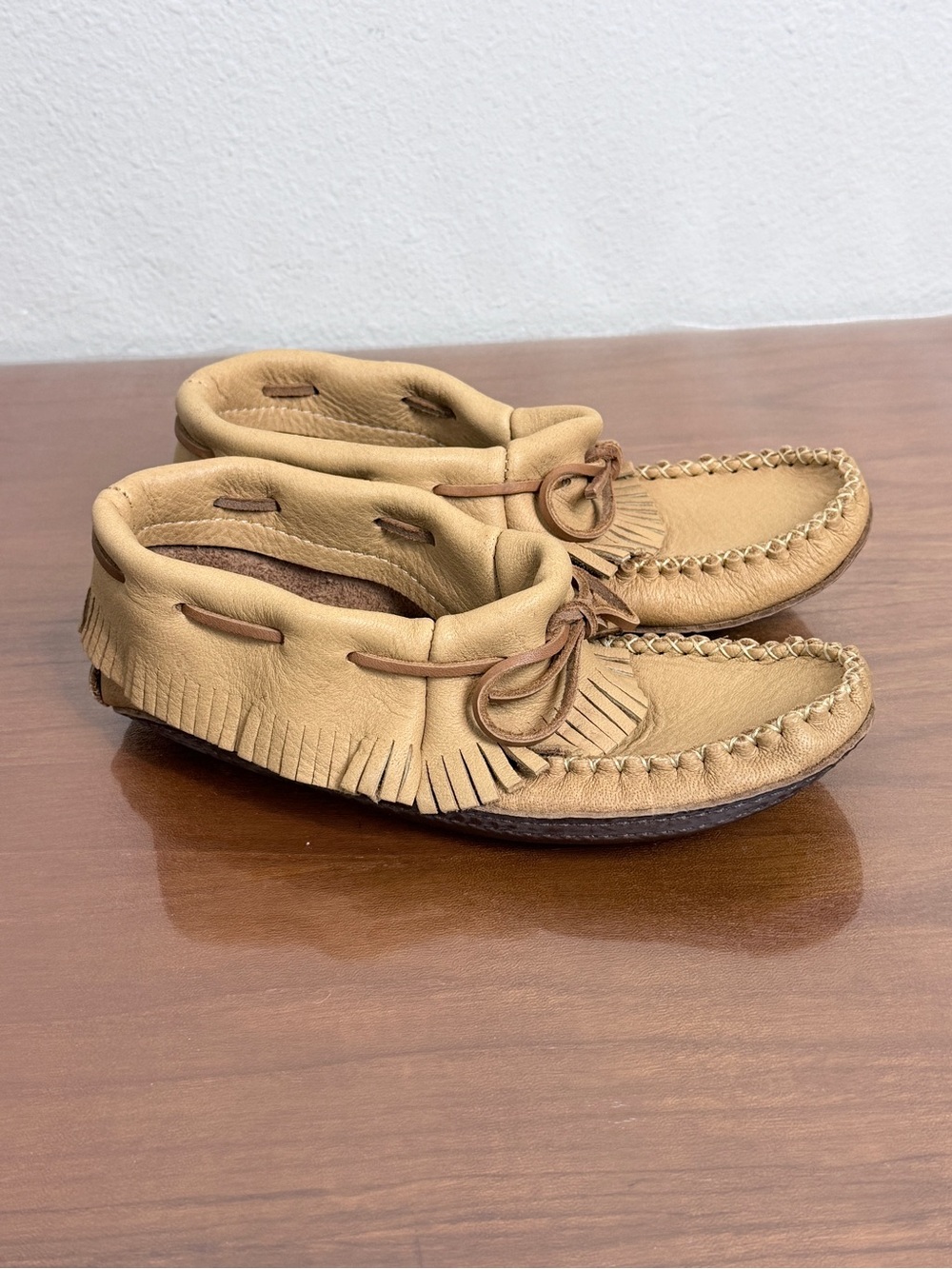 Healthy & Grounded Women’s Tan Earthing Moccasins Leather Fringe 7